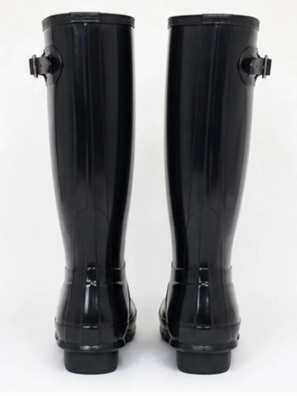 Hunter Black Logo-Stamped Rain Boot Interior